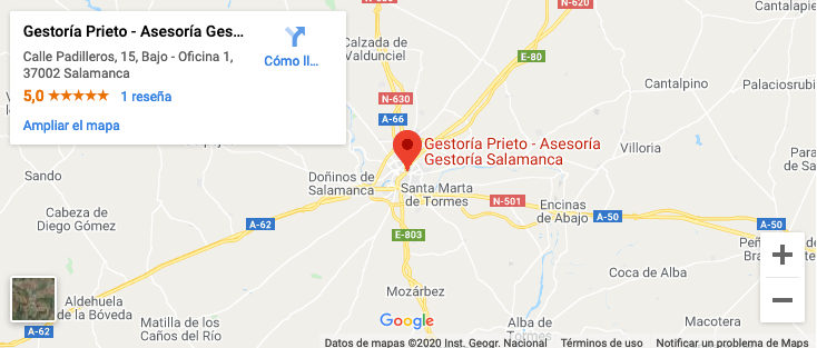 localización Asesoría Salamanca